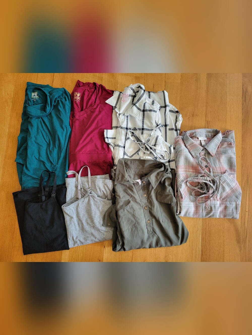 Bundle of size medium maternity clothes  (One Shirt Is Size Large)